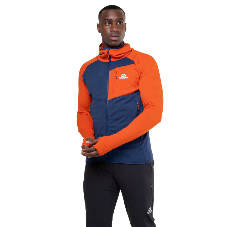 Mountain Equipment Eclipse Hooded Men's Jacket Outdoor Action Medieval/Cardinal- Thumb Loop
