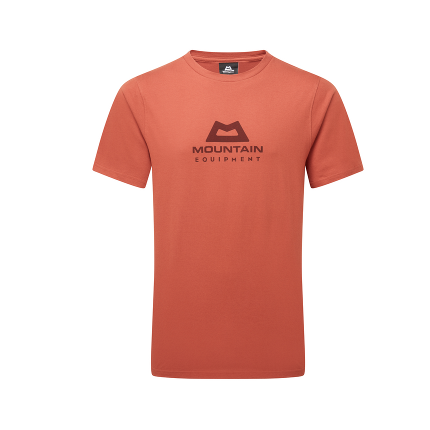 Mountain Equipment Emblem Men's Tee Outdoor Action Etruscan Red- Front