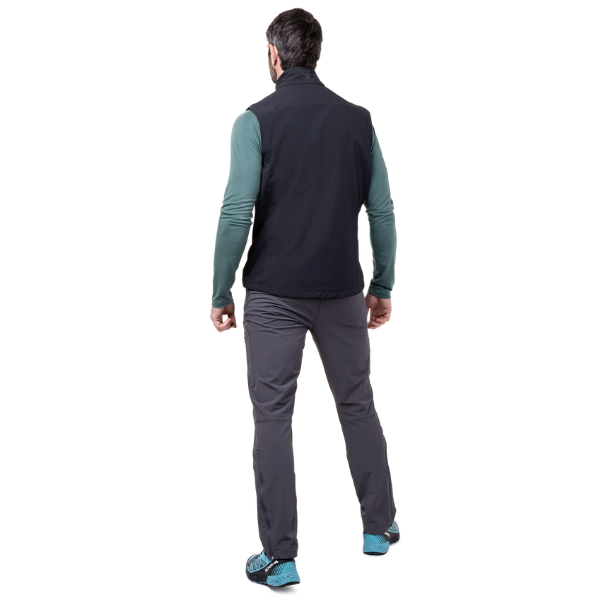 Mountain Equipment Frontier Men's Vest Outdoor Action Black- Back Fit