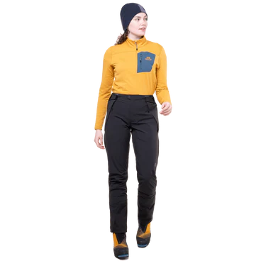 Mountain Equipment G2 Mountain Women's Pant Outdoor Action Black- Front Fit on Model