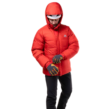 Mountain Equipment Gasherbrum Men's Jacket Outdoor Action Chili Red- Adjustable Cuffs