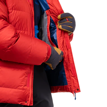Mountain Equipment Gasherbrum Men's Jacket Outdoor Action Chili Red- Internal Zipped Security Pocket