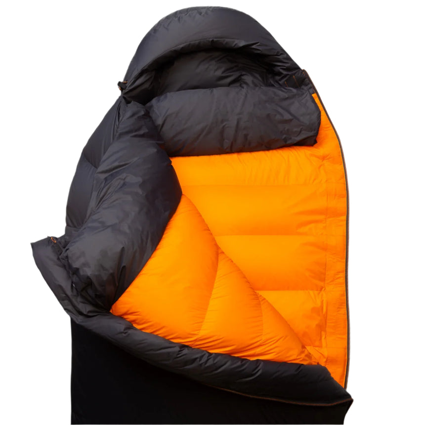 Mountain Equipment Glacier Expedition Sleeping Bag (-35°C/-31°F) Outdoor Action Obsidian- Zip Baffle