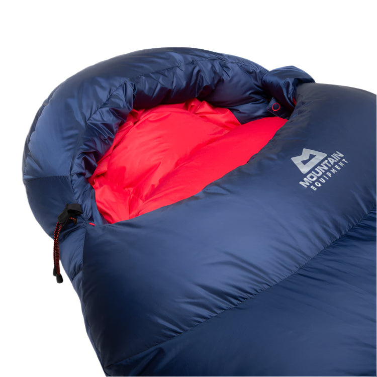 Mountain Equipment Helium 250 Women's Sleeping Bag Outdoor Action Medieval Blue- Hood