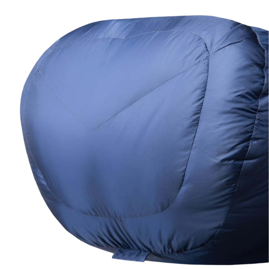 Mountain Equipment Helium 400 Women's Sleeping Bag Outdoor Action Medieval Blue- Foot Box