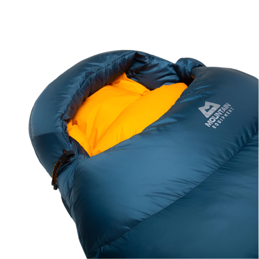 Mountain Equipment Helium 600 Sleeping Bag (-10°C/14°F) Outdoor Action Majolica Blue- Hood