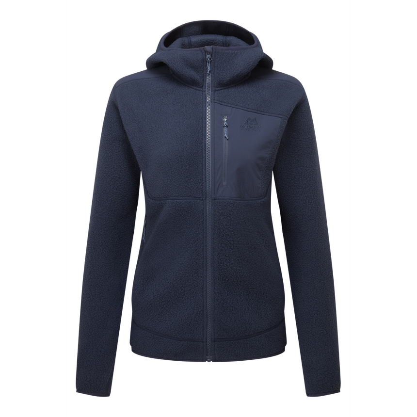 Mountain Equipment Highpile Hooded Women's Jacket Outdoor Action Cosmos- Front