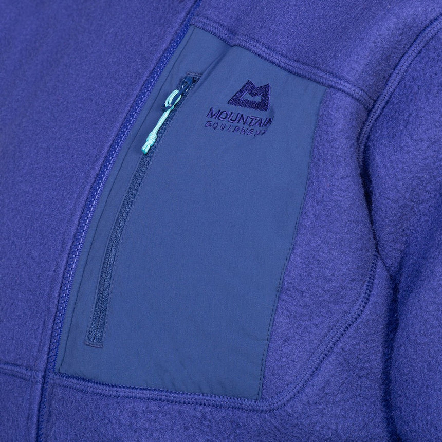 Mountain Equipment Highpile Women's Jacket Outdoor Action Amethyst/Medieval Blue- Chest Pocket
