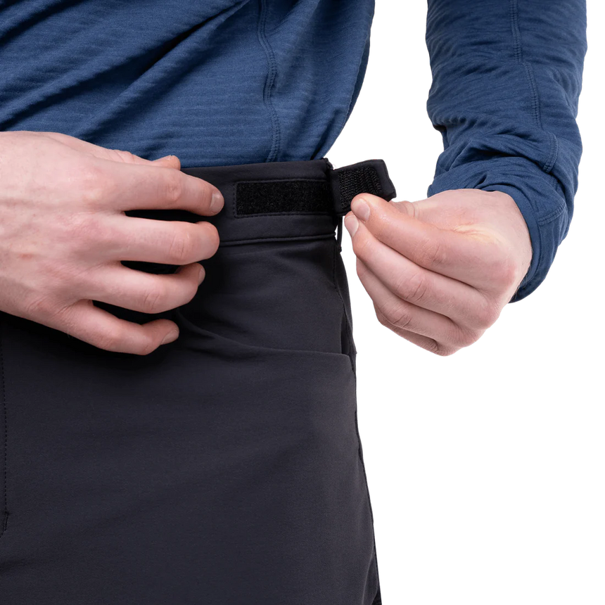 Mountain Equipment Ibex Pro Men's Pant Outdoor Action Black- Hook & Loop Waist Strap