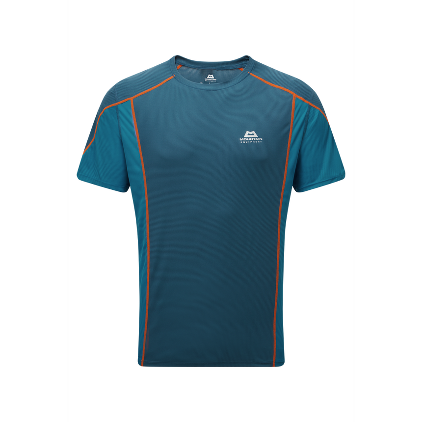 Mountain Equipment Ignis Men's Tee Outdoor Action Majolica/Alto Blue- front