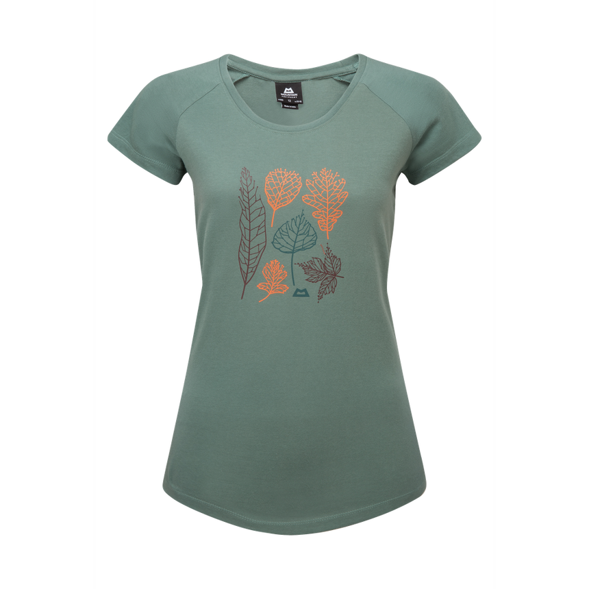 Mountain Equipment Leaf Women's Tee Outdoor Action Sage- Front