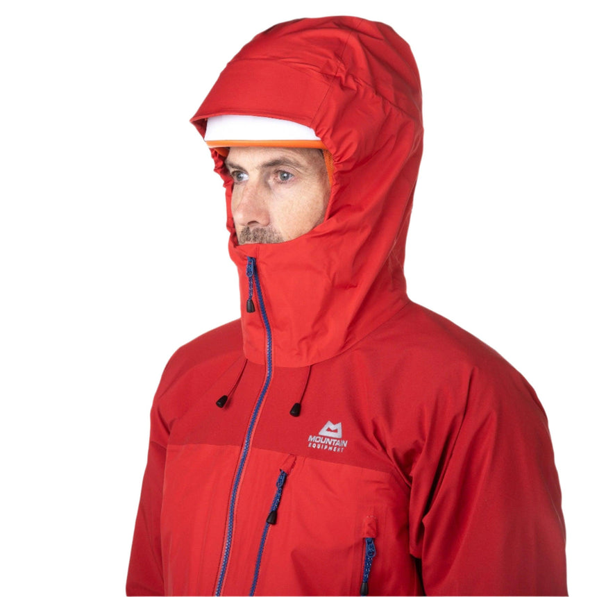 Mountain Equipment Lhotse GORE-TEX Men's Jacket Outdoor Action Imperial Red/Crimson- Helmet Compatible Hood