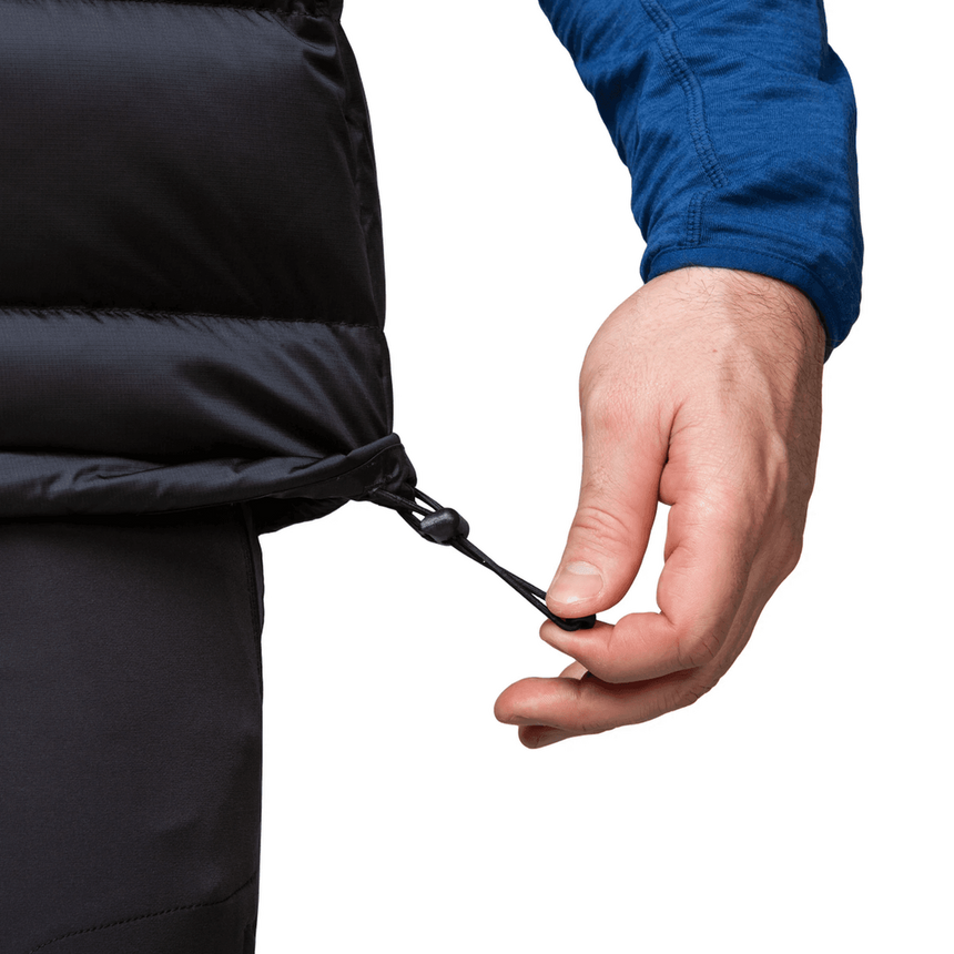 Mountain Equipment Lightline Men's Vest Outdoor Action Black- Hem Drawcords