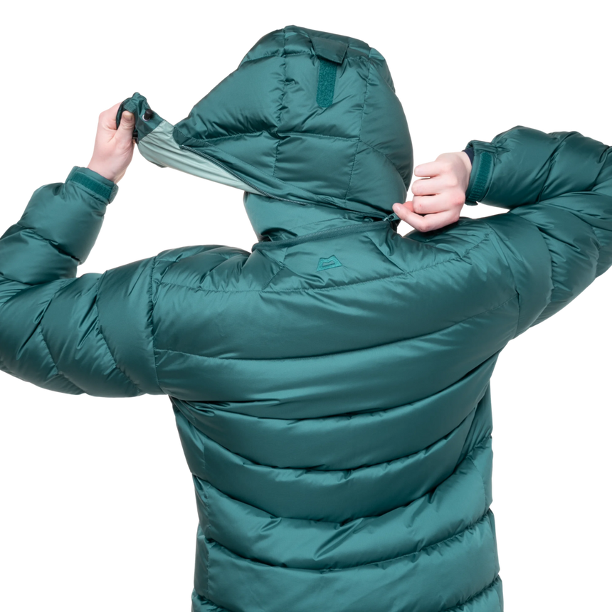 Mountain Equipment Lightline Women's Jacket Outdoor Action Deep Teal- Zip-off Insulated Hood