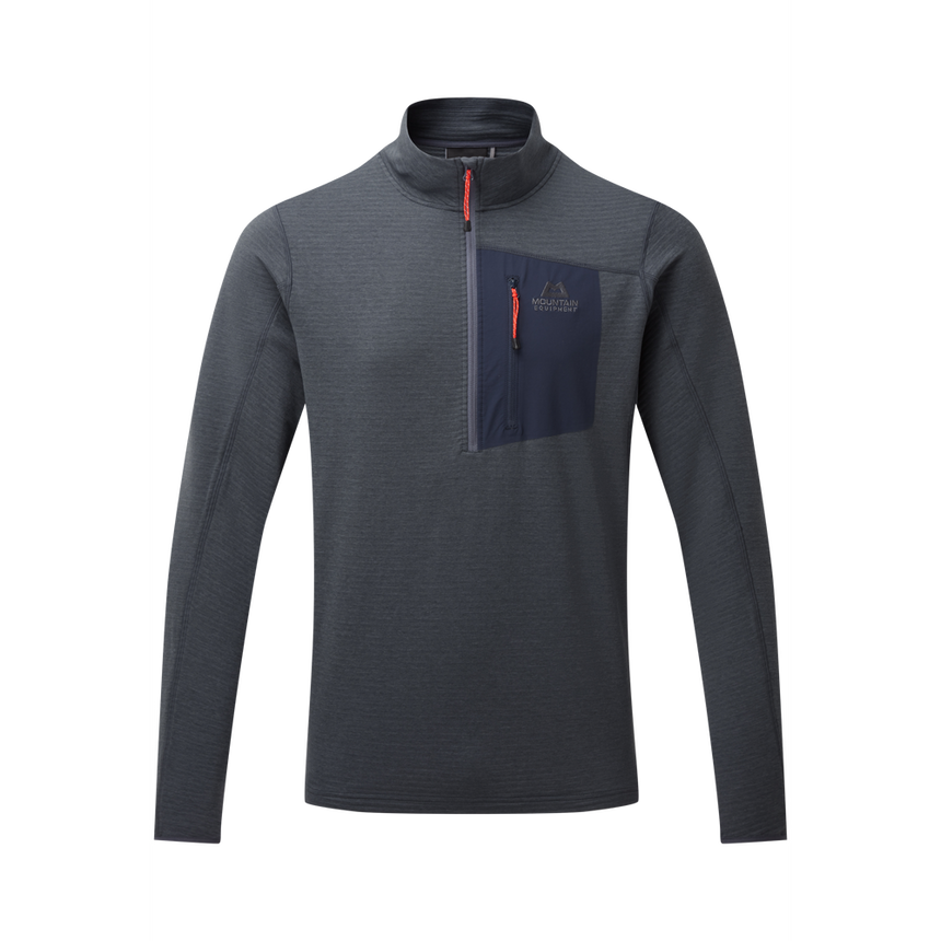 Mountain Equipment Lumiko Men's Zip T Outdoor Action Ombre Blue/Cosmos- Front