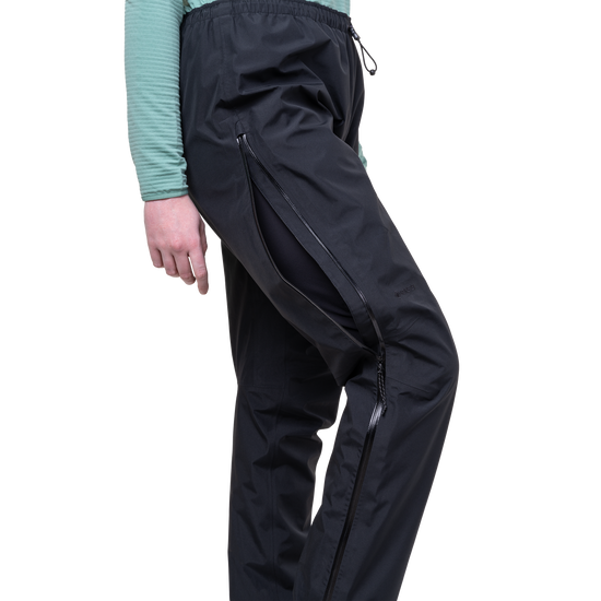 Mountain Equipment Makalu GORE-TEX Women's Pant Outdoor Action Black- 3/4 Length Side Zip
