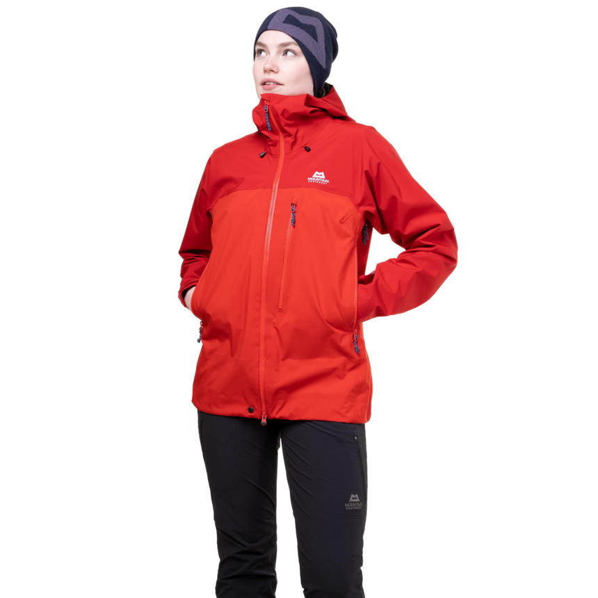 Mountain Equipment Manaslu Women's Jacket Outdoor Action Chili/Crimson- 2 Outer Hand Pockets