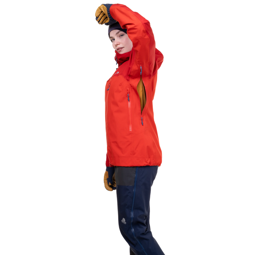 Mountain Equipment Manaslu Women's Jacket Outdoor Action Chili/Crimson- Pit Zip