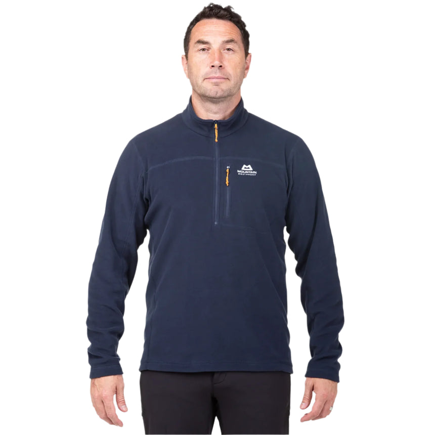Mountain Equipment Micro Men's Zip T Outdoor Action Cosmos- Front fit
