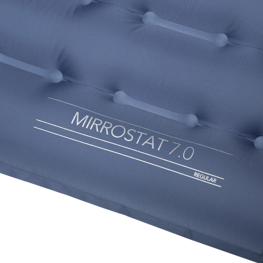 Mountain Equipment Mirrostat 7.0 Mat Outdoor Action Bluefin- Offset Baffles