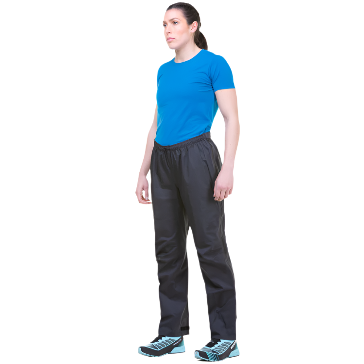 Mountain Equipment Odyssey Women's Pant Outdoor Action Black- side fit on model