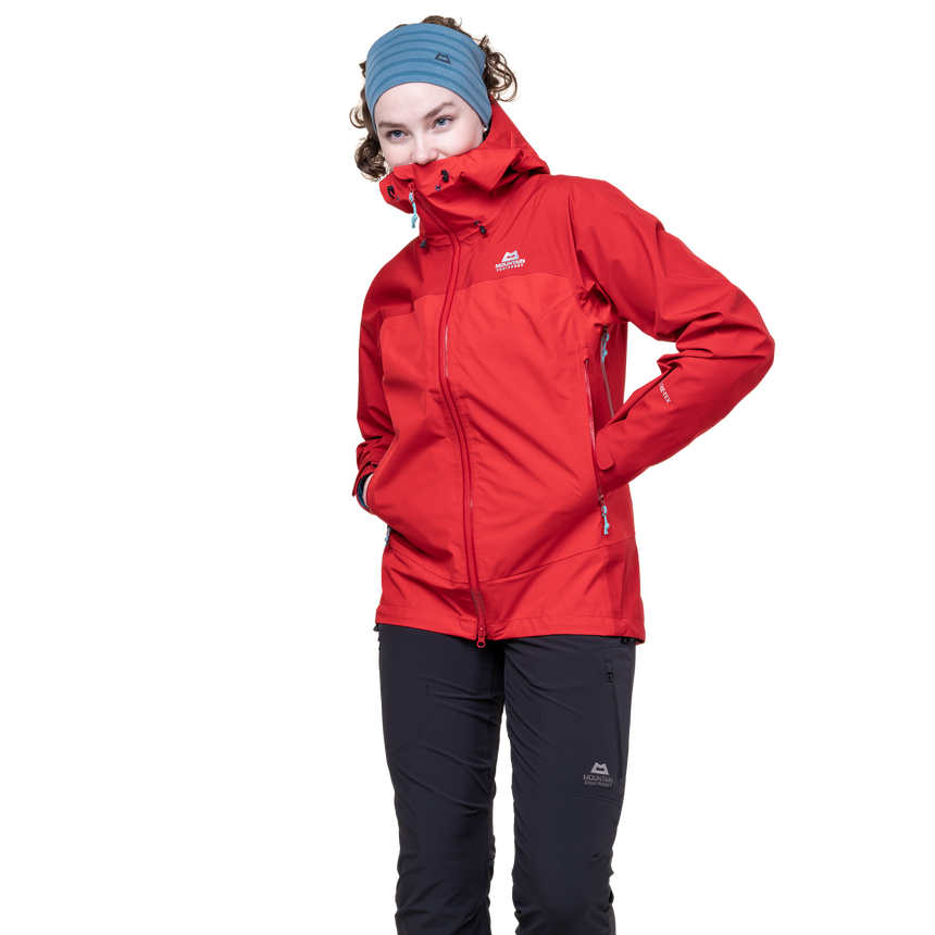 Mountain Equipment Saltoro Women’s Jacket Outdoor Action Imperial Red/Crimson - Hand pockets