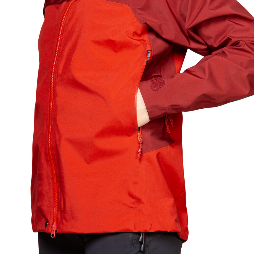 Mountain Equipment Shigri Women's Jacket Outdoor Action Chili Red/Merlot- Hand Pocket