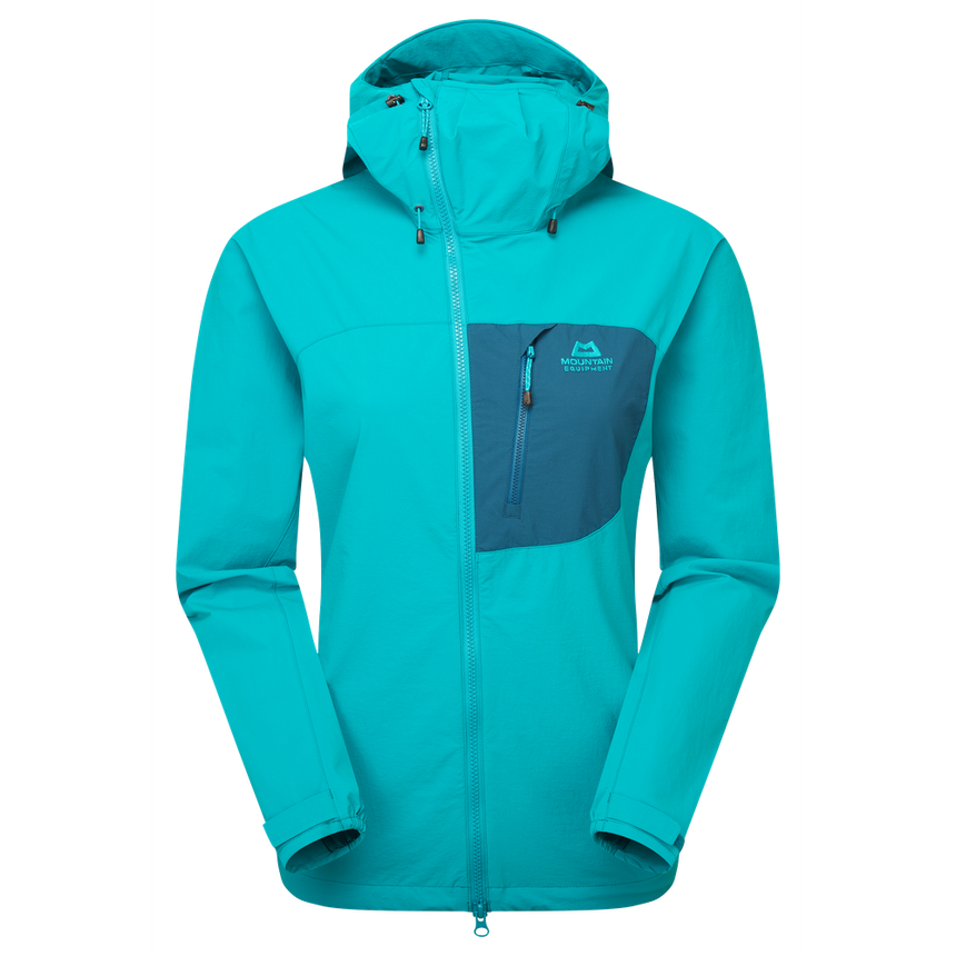 Mountain Equipment Squall Hooded Women's Jacket Outdoor Action Topaz/Majolica- Front