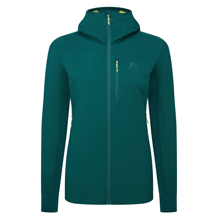 Mountain Equipment Switch Pro Hooded Women's Jacket Outdoor Action Deep Teal- Front