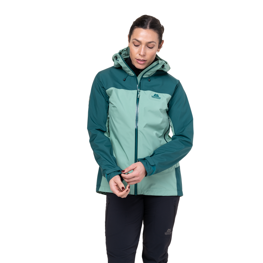 Mountain Equipment Tacul Women's Jacket Outdoor Action Lichen/Deep Teal- Cuff