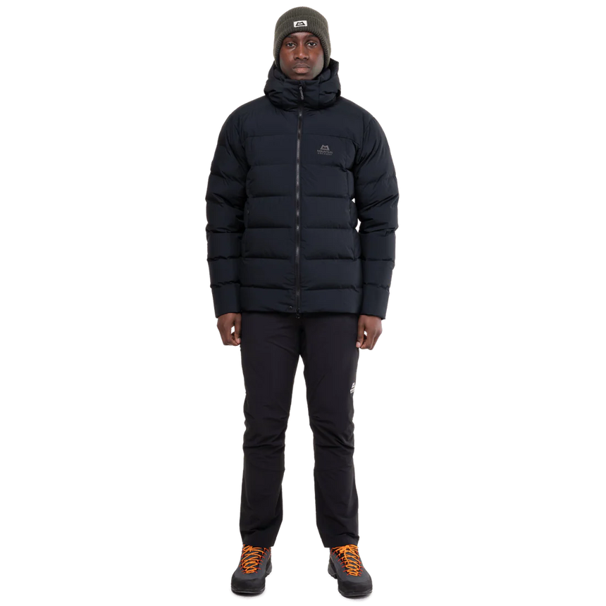 Mountain Equipment Tromso Men's Jacket Outdoor Action Black- Front Fit on Model