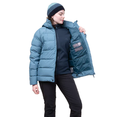 Mountain Equipment Tromso Women's Jacket Outdoor Action Stellar Blue- Inner Zipped Security Pocket