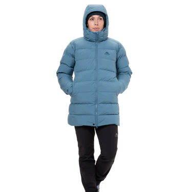 Mountain Equipment Tromso Women's Parka Outdoor Action Stellar Blue- 2 Zipped Hand Warmer Pockets