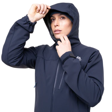 Mountain Equipment Vulcan Women's Jacket Outdoor Action Cosmos- Hood