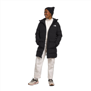 The North Face Women Gothan Parka - model front - jacket opened