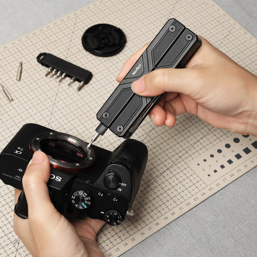 Nextool Gemini Closed Position - Compact 128.8mm Design with Electric Bit Socket