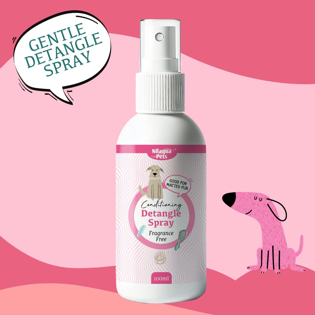 Nilaqua Pets Gentle, Leave in Detangle Spray Outdoor Action- gentle