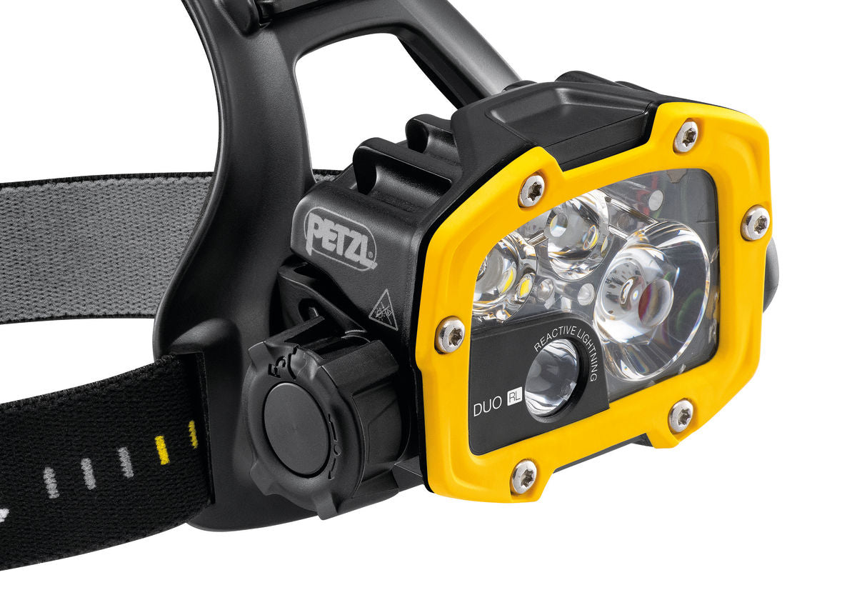 Petzl Duo RL Rechargeable Headlamp Black/Yellow - Durable aluminium lamp