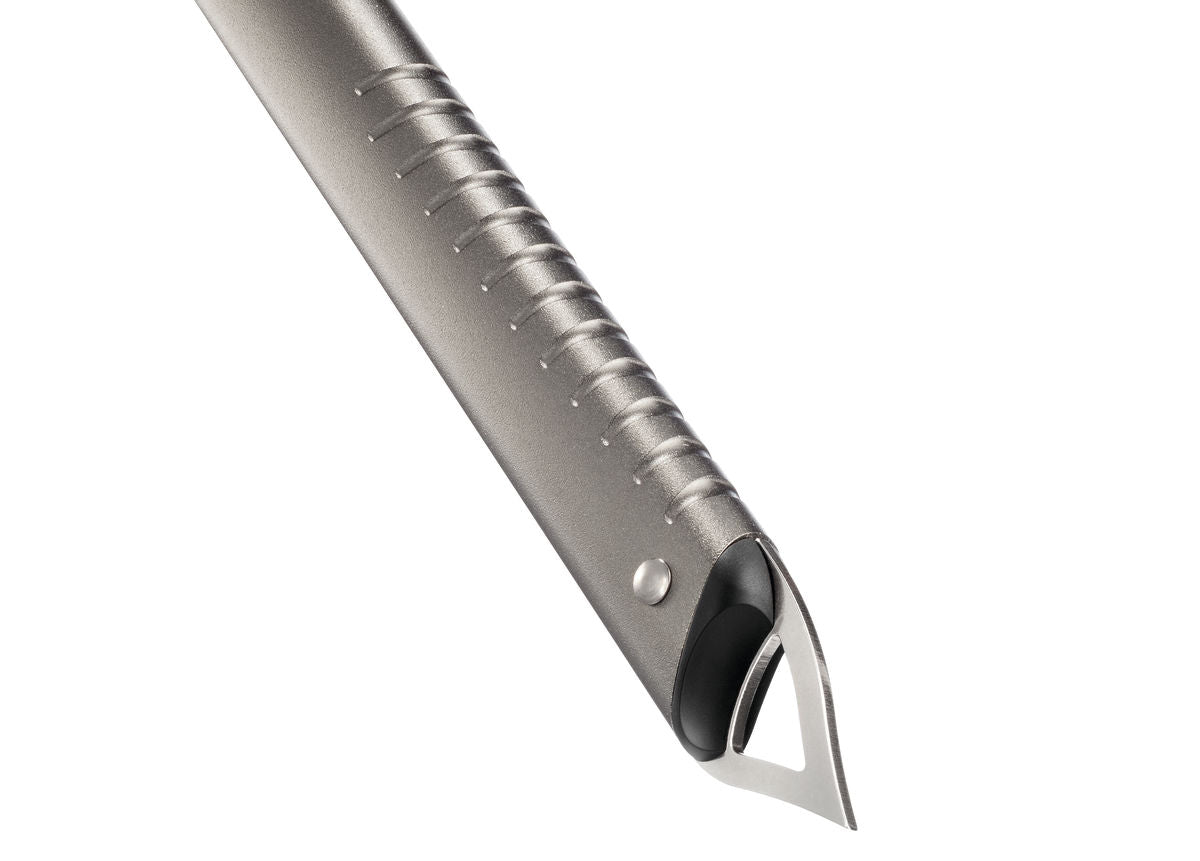 Petzl Glacier Ice Axe 75cm - Stainless Steel Spike Close Up