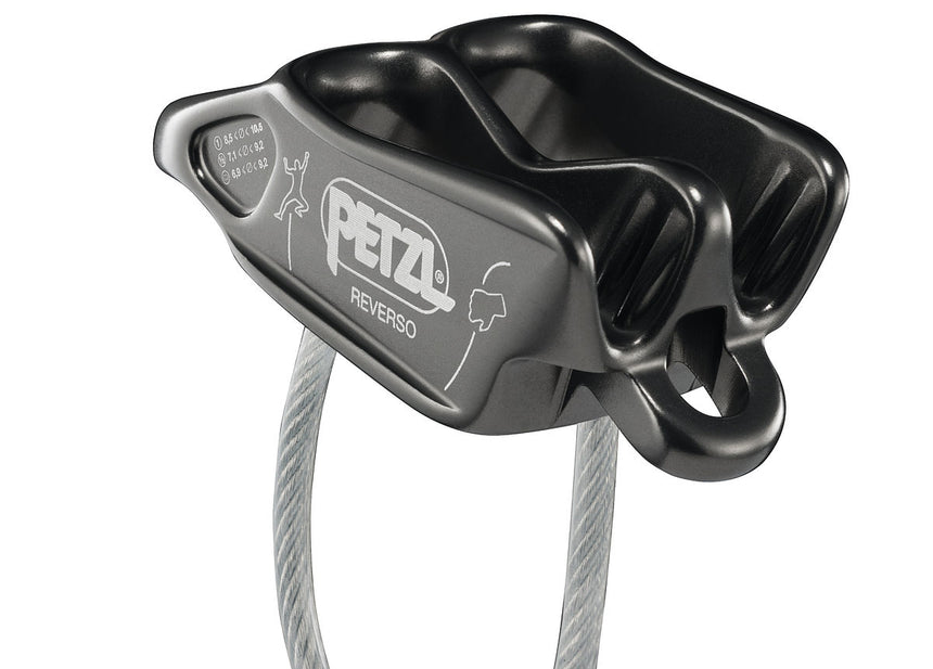 Petzl Reverso Belay-Rappel Device Grey - Back Angle
