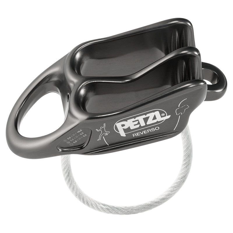 Petzl Reverso Belay-Rappel Device Grey - Front