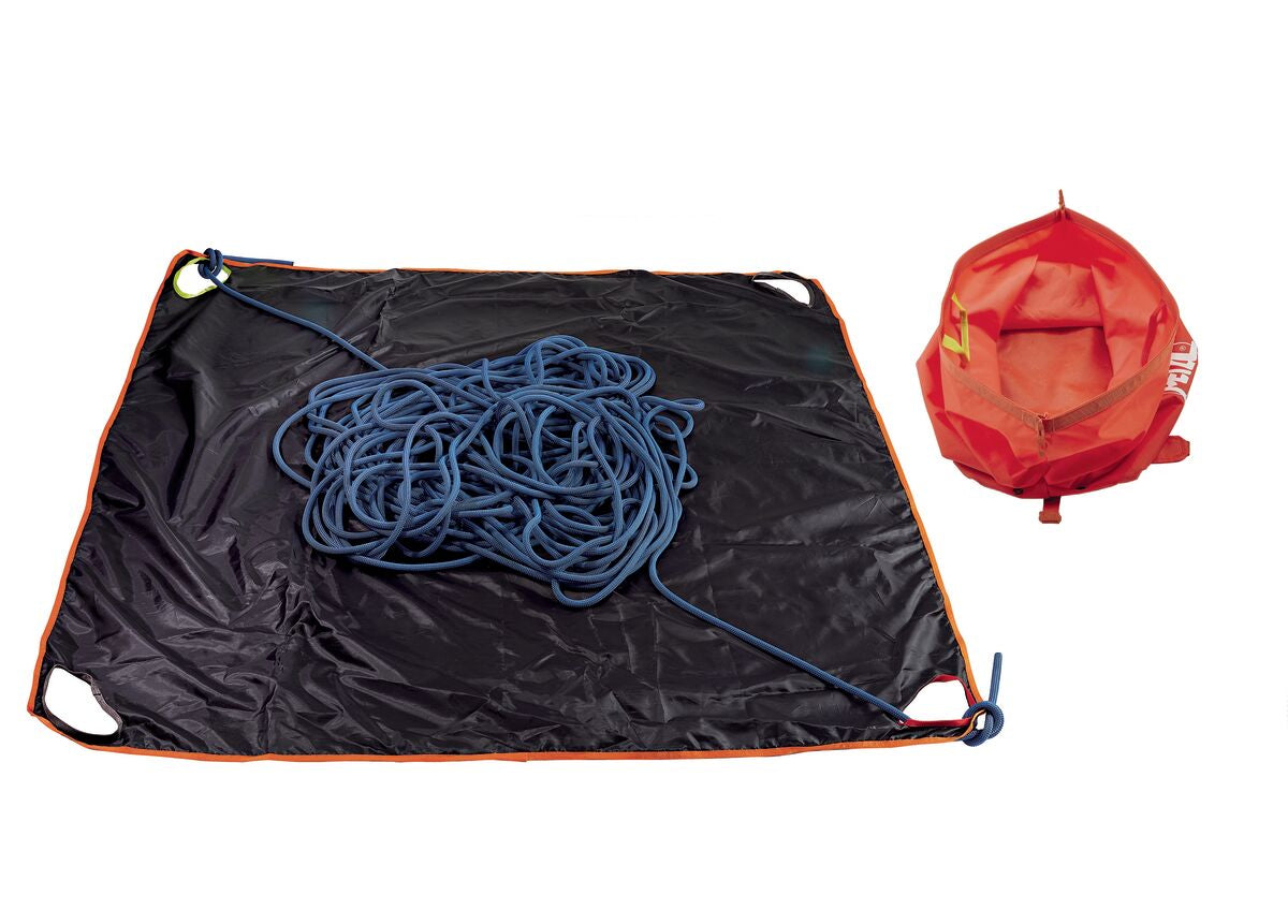 Petzl Split Rope Bag Red/Orange - Removable protective tarp
