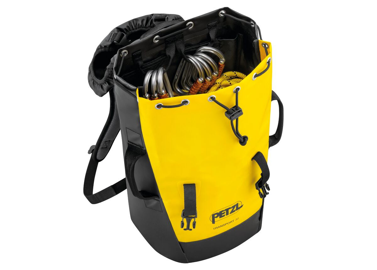 Petzl Transport 30 Backpack Yellow/Black - Top Open View