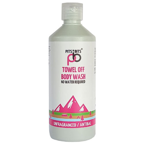 Pits & Bits® Towel Off® Body Wash – Antibacterial, Antiviral & Unfragranced