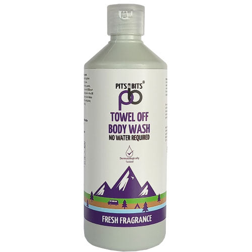Pits & Bits® Towel Off Fresh Fragrance Body Wash 500ml - front packaging