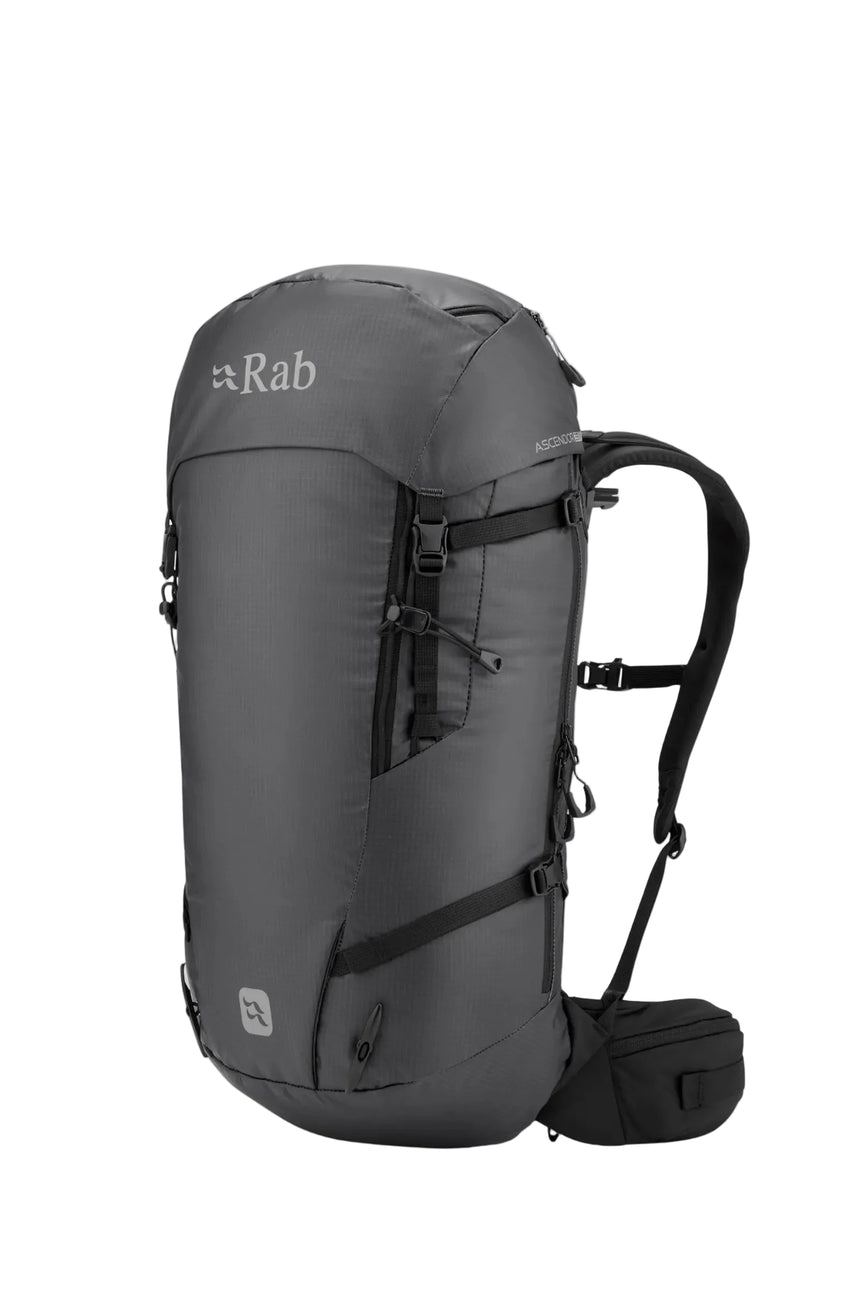Rab Ascendor 35L Mountain Pack in Black - Front View