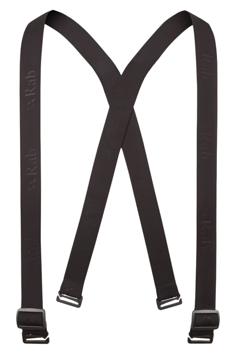Rab Braces in Black - Front View