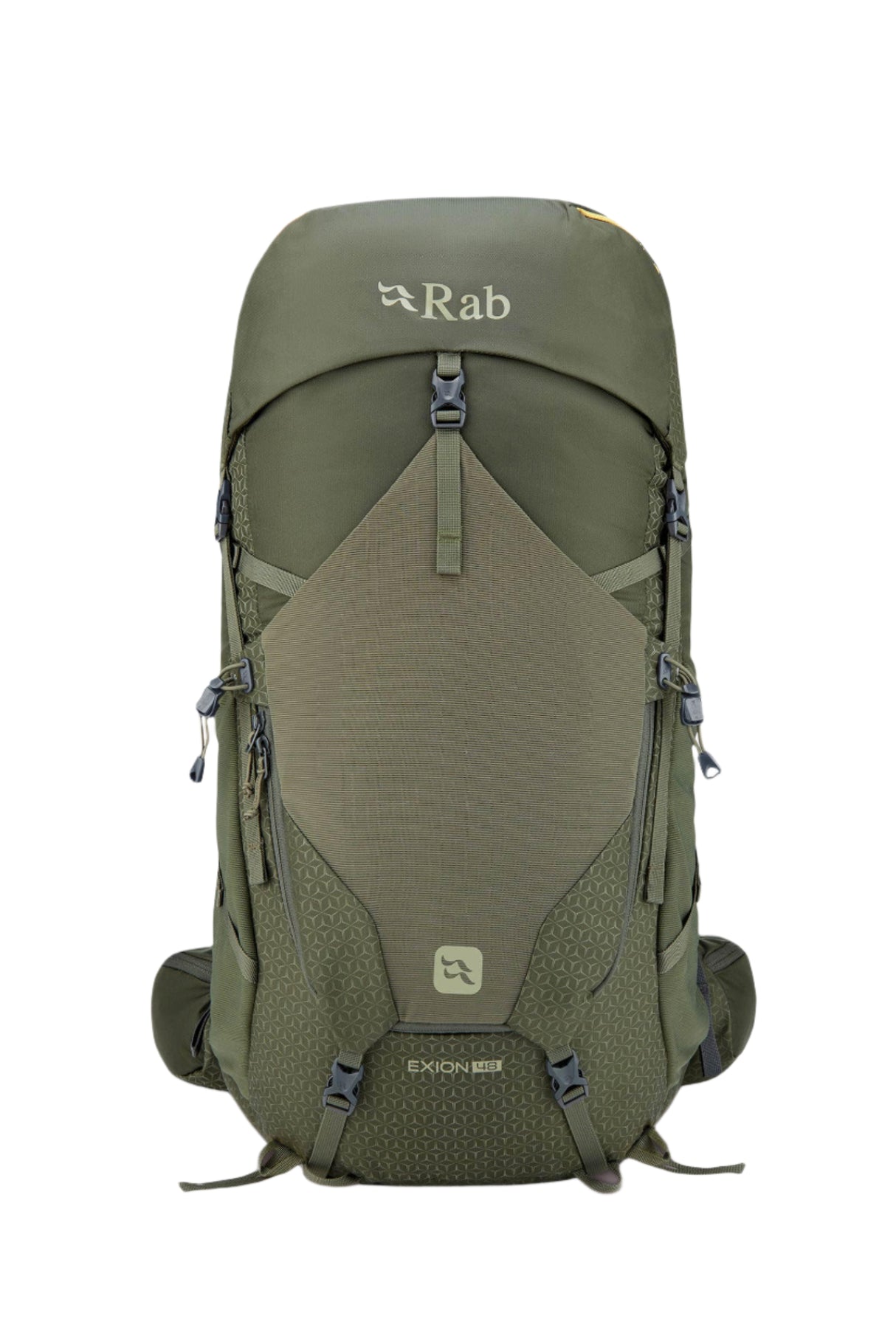 Rab Exion 48L Hiking Pack in Army - Side View