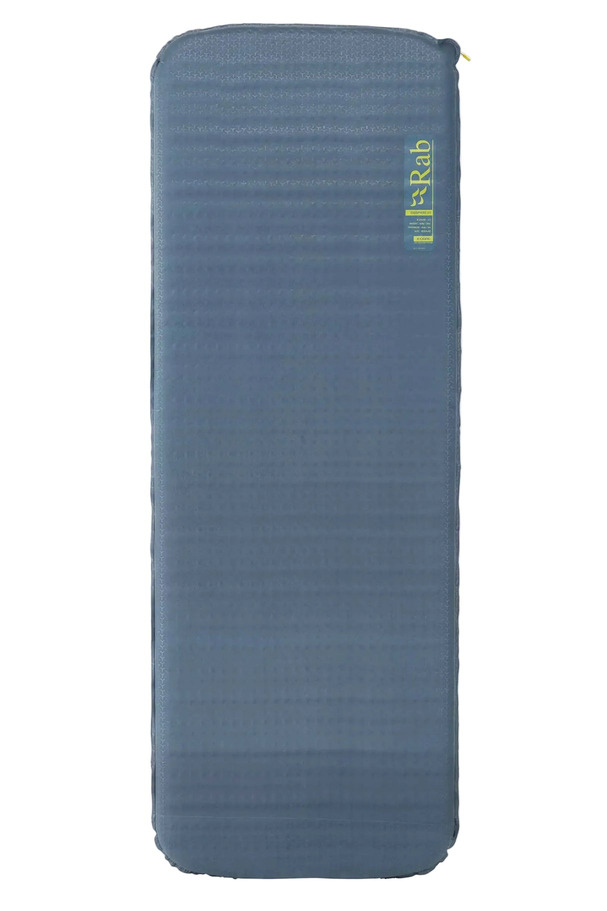 Rab Exosphere 3.5 Self-Inflating Sleep Mat in Orion Blue - Long Wide front