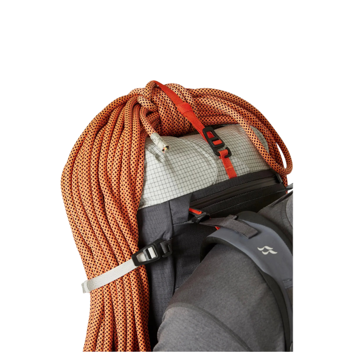 Rab Latok 38L Mountain Pack in Pewter - Rope Carry Detail